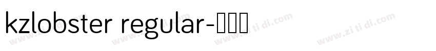 kzlobster regular字体转换